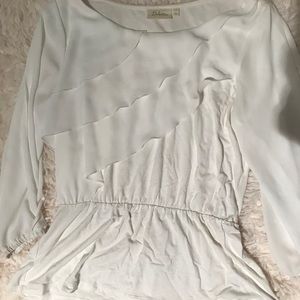 New Anthropologie Deletta white top size XS